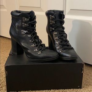 Calvin Klein High Heel Combat Boots